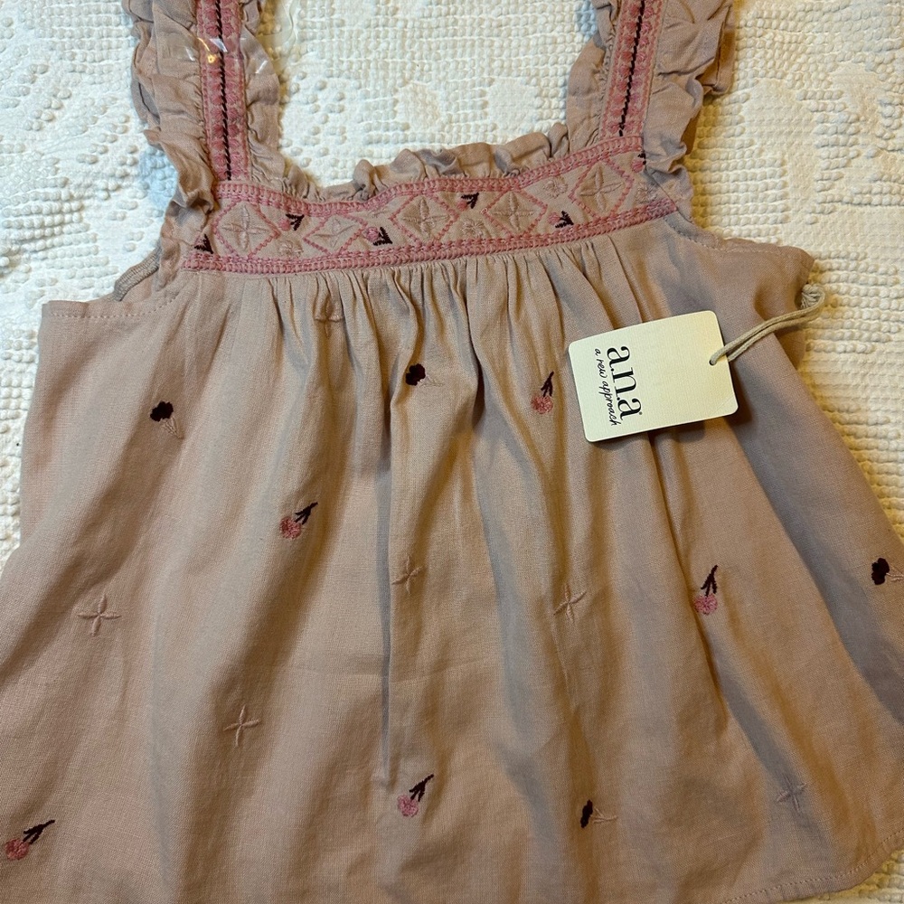 Ana Kids Blush Embroidered Camisole
